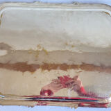 Old flat tray of service Christofle model rockeries silver metal