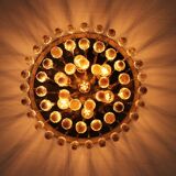 Set of two J.T. Kalmar Murano Raindrop hanging lamps, 1970 Austria