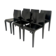 Lot de 6 chaises bois noir Alias La Legerra