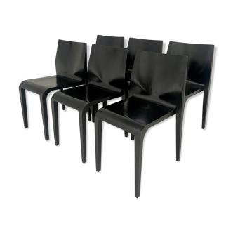 Lot de 6 chaises bois noir Alias La Legerra
