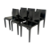 Lot de 6 chaises bois noir Alias La Legerra