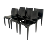 Lot de 6 chaises bois noir Alias La Legerra