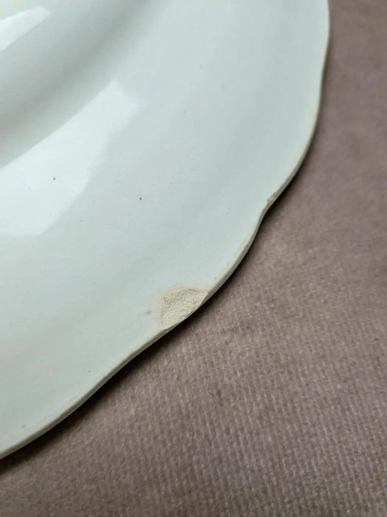 Set of 12 flat plates Terre de fer BP – Blue toile de Jouy pattern