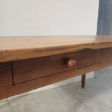 Table de Ferme rustique en merisier massif 19éme - 1m91.5