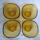 Amber glass ear bowls