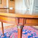 Louis XVI round table in solid wood – extendable to 210 cm – 2 extensions