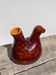 Zoomorphic pitcher bird / hen 1970 glazed ceramic brown and yellow