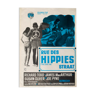 Original cinema poster "Rue des Hippies" 35x49cm 1967