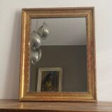 Vintage mirror gilded late XIXthJ,  70X56 cm