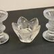 Bougeoirs cristal façon littala vintage