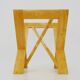 Vintage Scandinavian magazine rack in solid wood. 70s