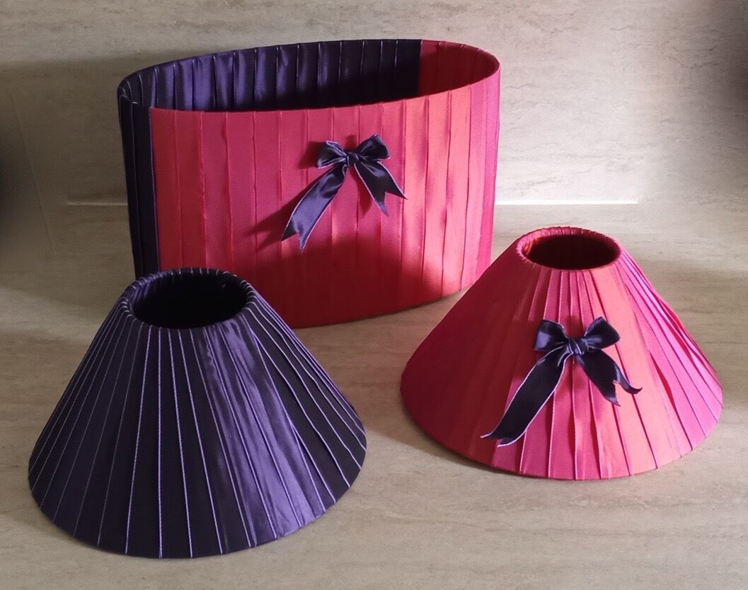 Purple moiré lampshade