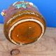 Old salins jar cover kitsch flower vase