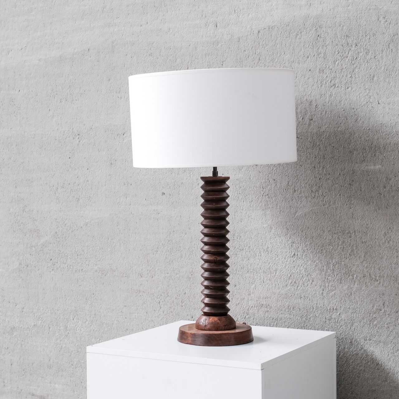 French oak table lamp