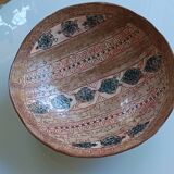 large ceramic fruit bowl with ethnic and turtle decoration 2007