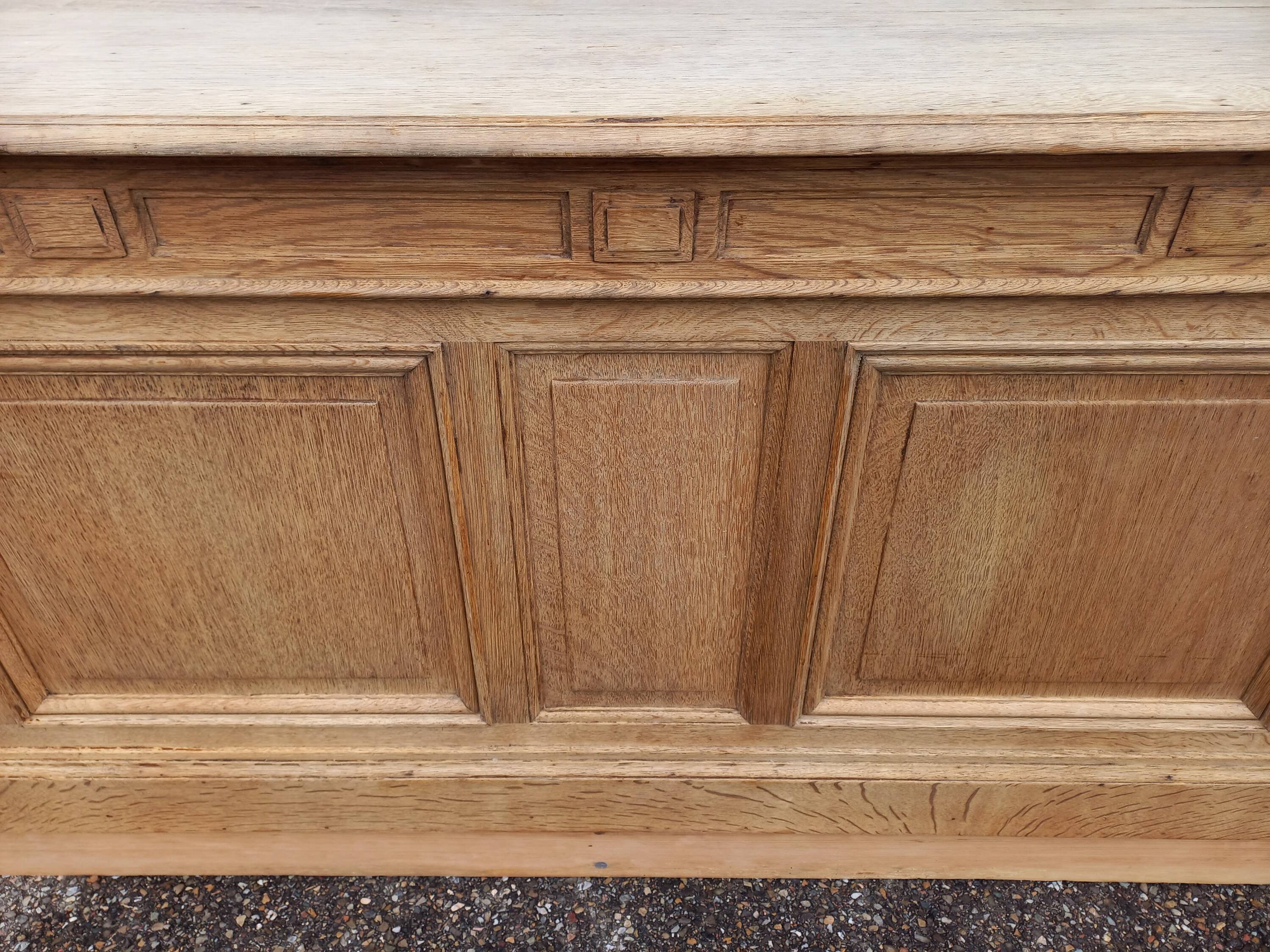 Antique oak shop counter