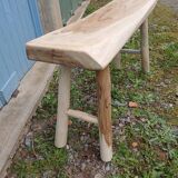 Small bench in raw solid wood