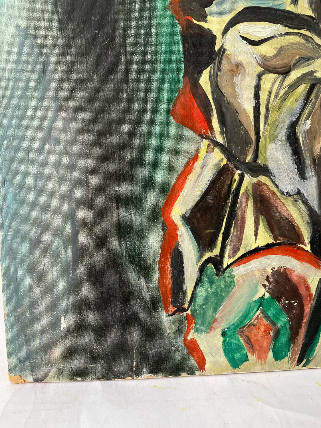 Tableau huile sur bois
