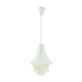 Midcentury white & cream opaline glass ceiling light, Czechoslovakia circa 1960s
