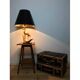 Table d'appoint bambou bois sculpté 1960 sellette