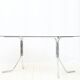 Dining table with tubular chrome base, 1970s