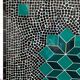 Table basse en mosaïque céramique vert sauge et noir, Allemagne, années 1970