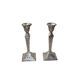 Pair of silver-plated candlesticks – Louis XVI decor – 19th century England