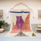 Handmade pure wool rug, traditional artisan, size 150 x 250 cm.