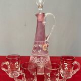 Liqueur set. Saint-Louis glass.