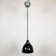 Industrial black enamel pendant lamp, 1950s