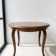 Louis XV round coffee table in marquetry wood - Ø 55 cm