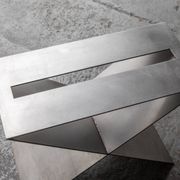 Contemporary stainless steel side table by Lena Coupez, Belgium, 2024