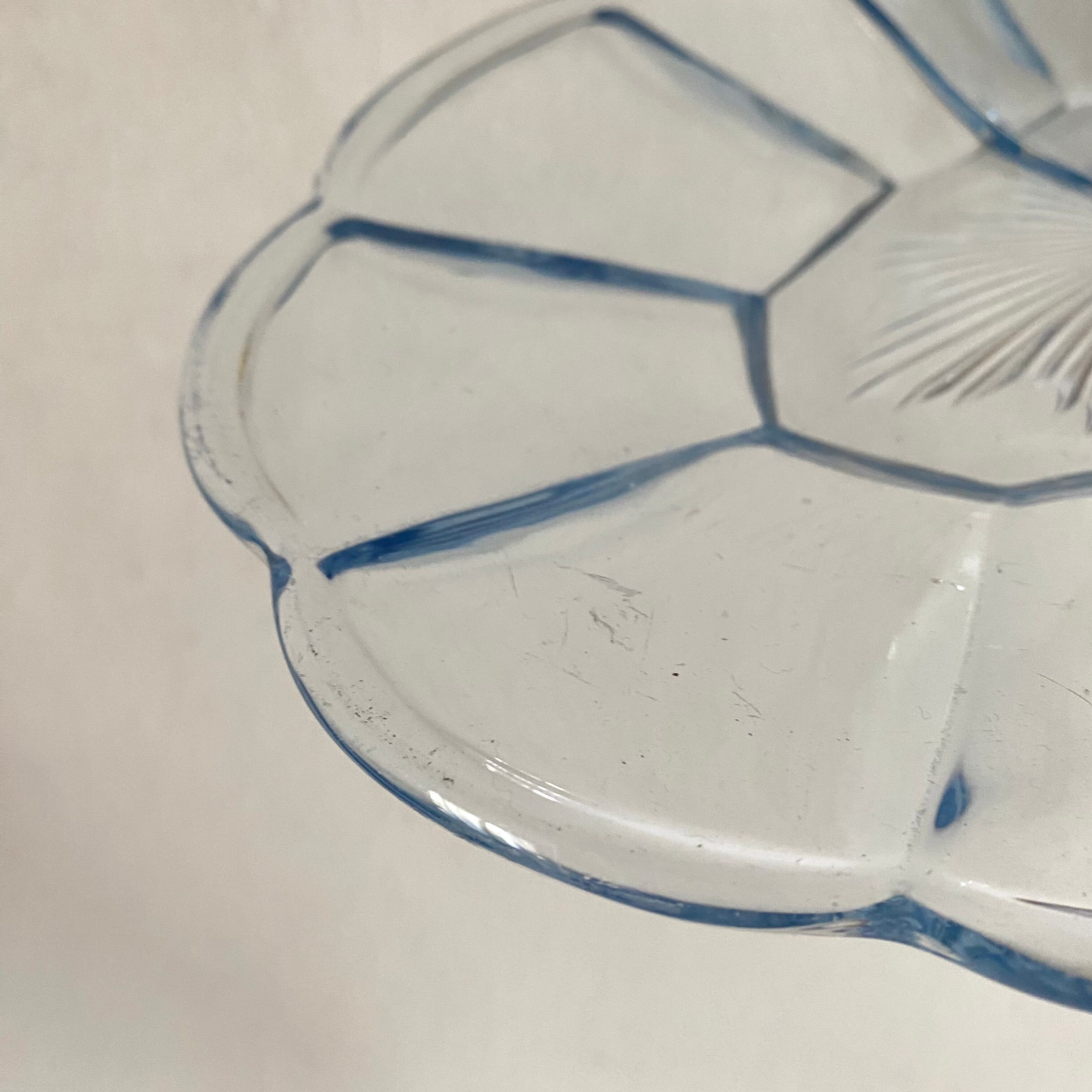 Plat serviteur en verre années 50