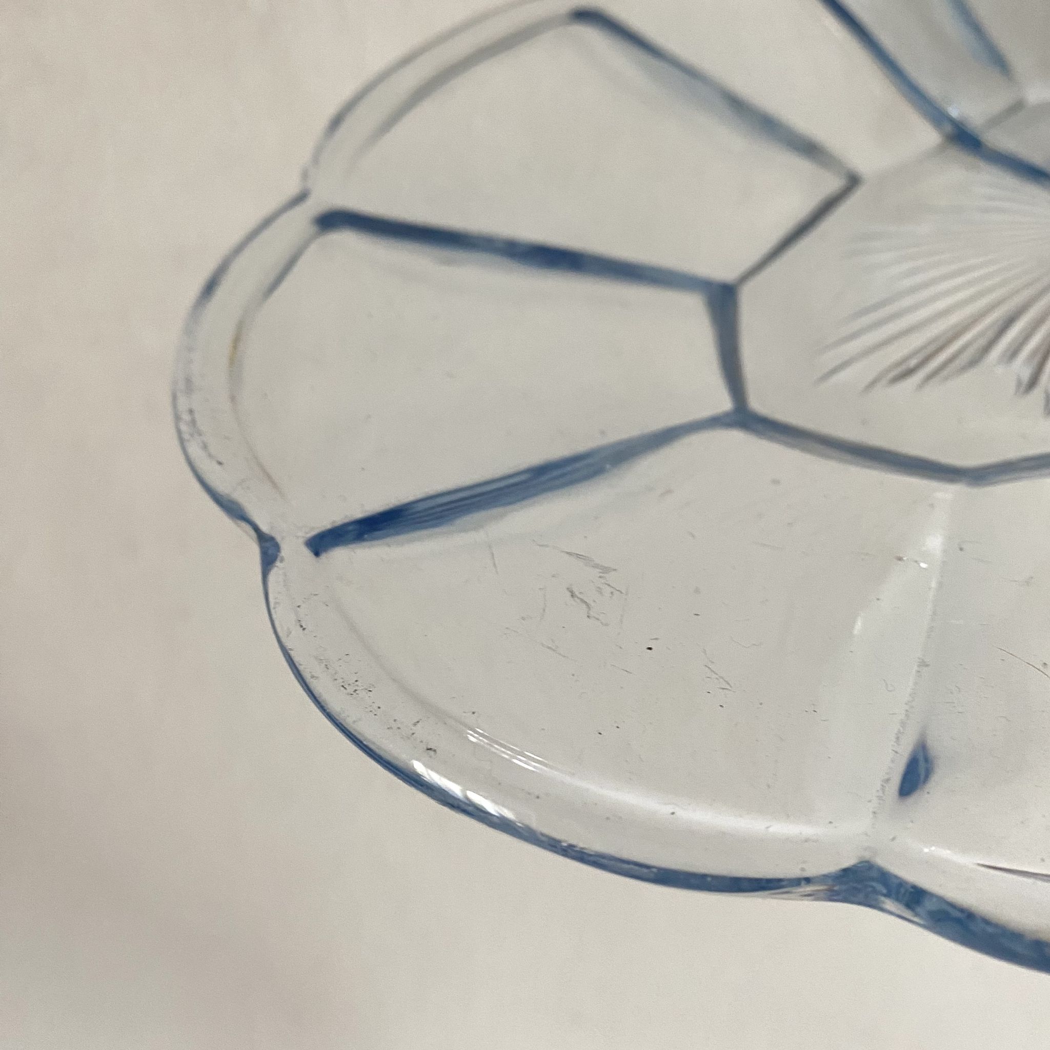 Plat serviteur en verre années 50
