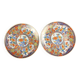 Pair of vintage Taous porcelain dessert plates, Morocco