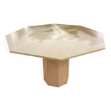 Octagonal travertine table 1970