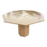 Octagonal travertine table 1970