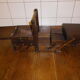 Wooden sewing box to lay from the 1960s/70s