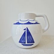 Vase en céramique peint à la main "Bateau" - Signature Pauline