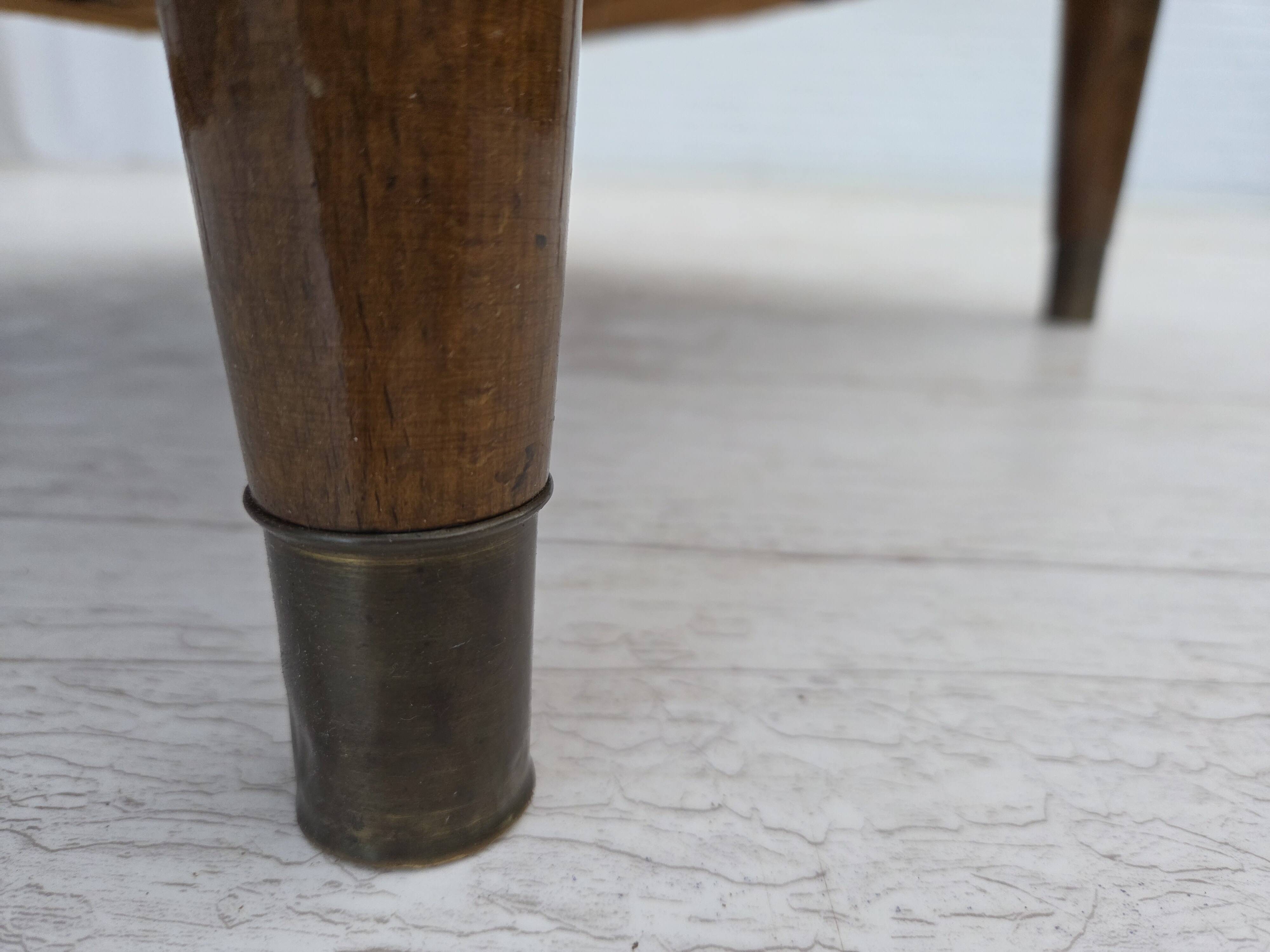 1960s, Danish armchair, blend wool fabric, beech wood.