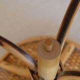 Rattan table lamp 50s piece signed