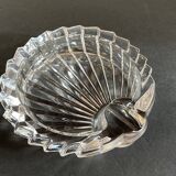 Vintage crystal shell ashtray