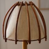 Louis Sognot rattan lamp, 1950s-60s