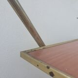Vintage folding rolling service in Formica and brass plated