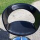Vintage Armchair Chrome, Plastic and Leather Black