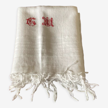 Set 4 honeycomb towels with different monogram