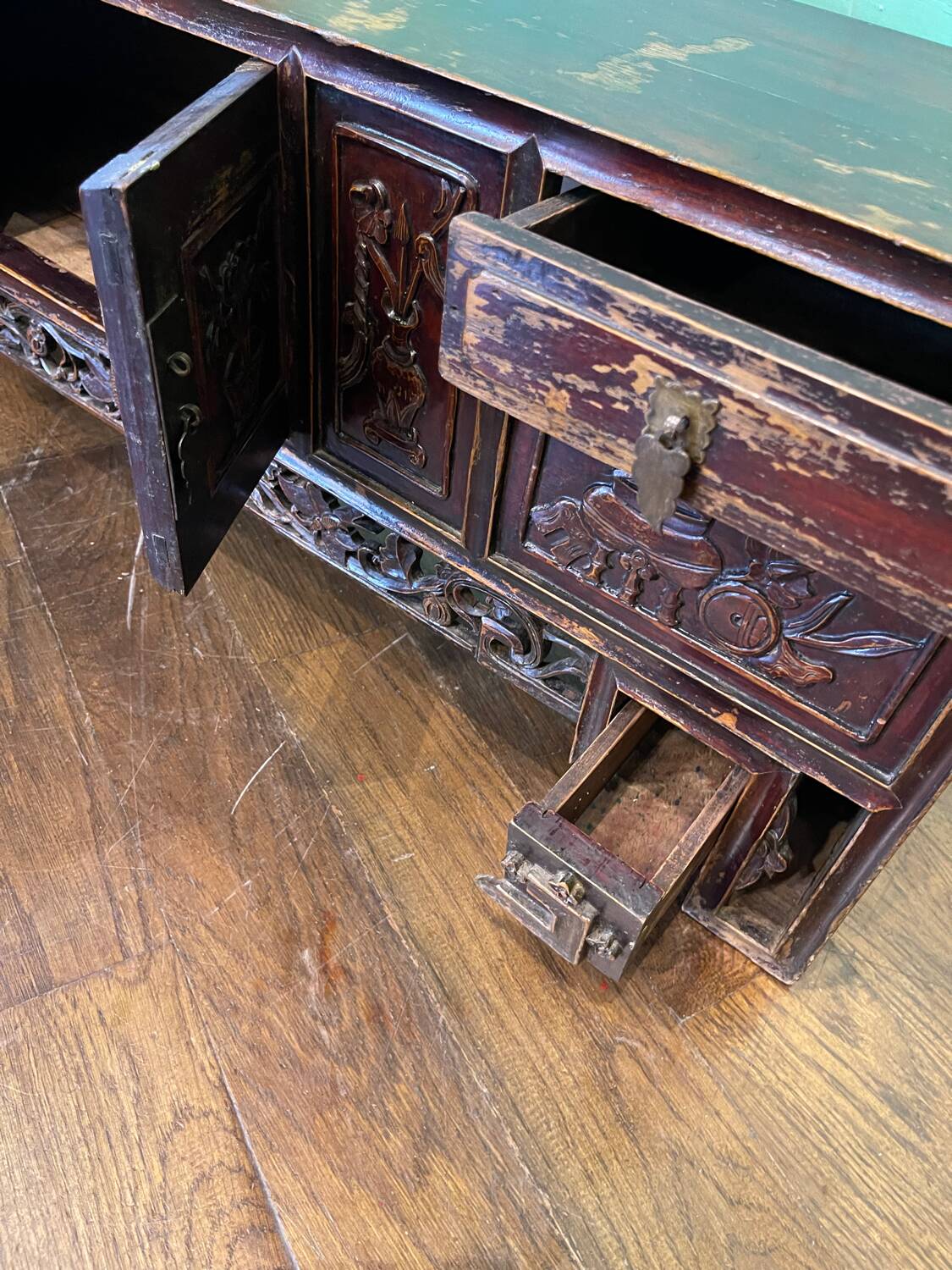 Antique Chinese low cabinet