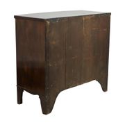 Large Antique English Chest of Drawers Bow Front 1860 Mahogany Veneer 106cm