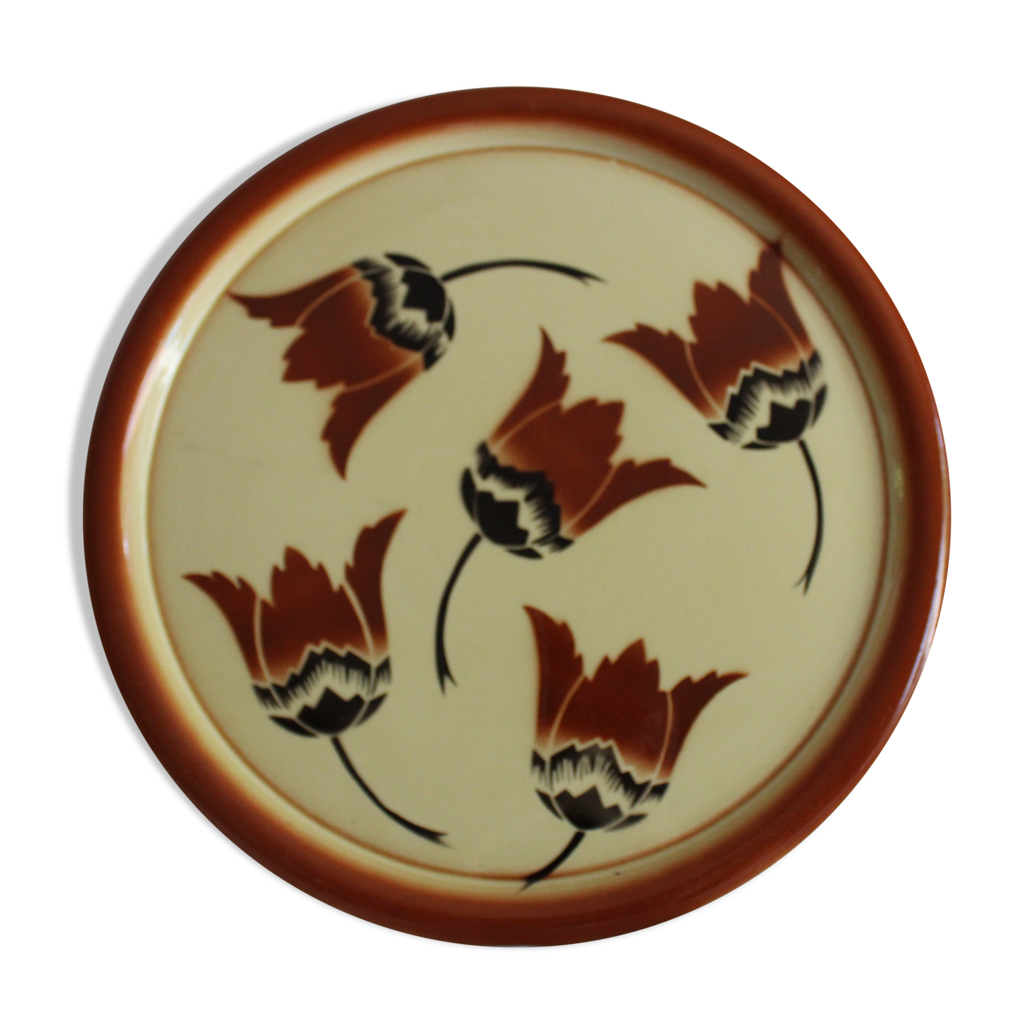 Badonviller Model Tulips Pie Dish