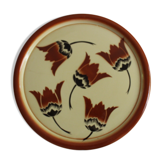 Badonviller Model Tulips Pie Dish